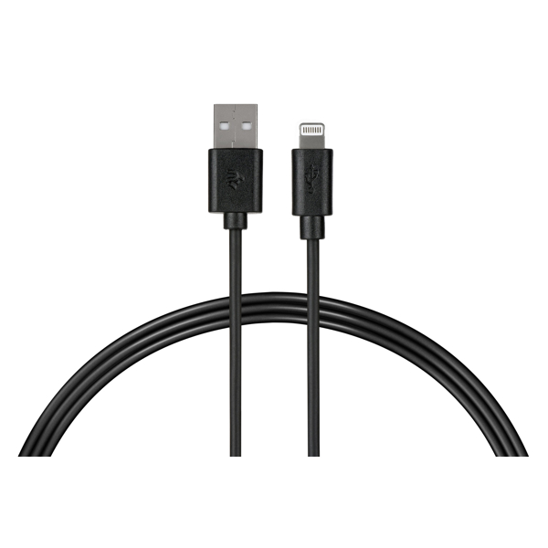 USB კაბელი 2E Cable USB 2.0 to Lightning Cable Single Molding Type Black 1m