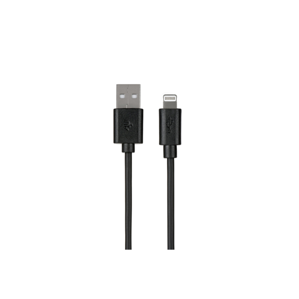 USB კაბელი 2E Cable USB 2.0 to Lightning Cable Single Molding Type Black 1m