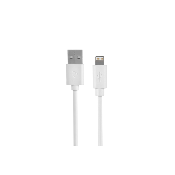 USB კაბელი 2E Cable USB 2.0 to Lightning Cable Single Molding Type White 1m