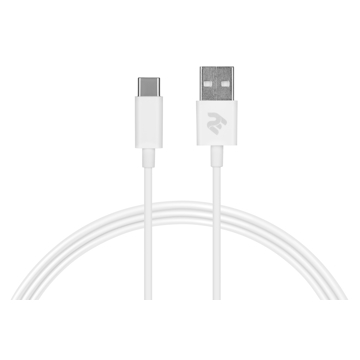 USB კაბელი 2E Cable USB 3.0 to Type C,Molding Type White 1m