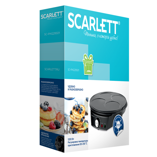 ელექტრო ქურა ბლინებისთვის Scarlett Crepe maker (black)