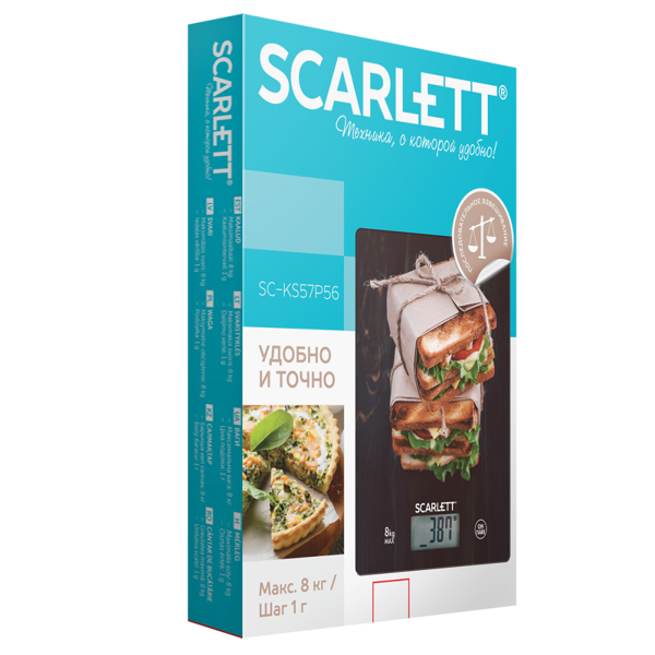 სამზარეულოს სასწორი Scarlett kitchen scale (sandwich)