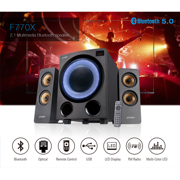 დინამიკი Fenda F770X 2.1 76W, Bluetooth 5.0 Speaker Black