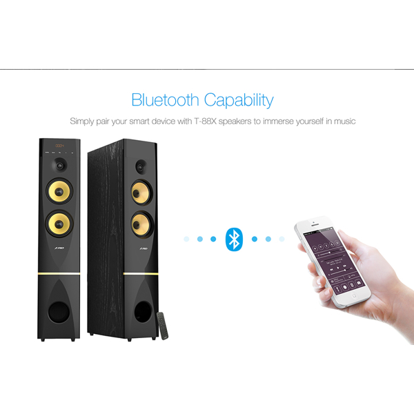 დინამიკი Fenda T-88X 2.0 300W, Bluetooth 4.0 Tower Speakers Black