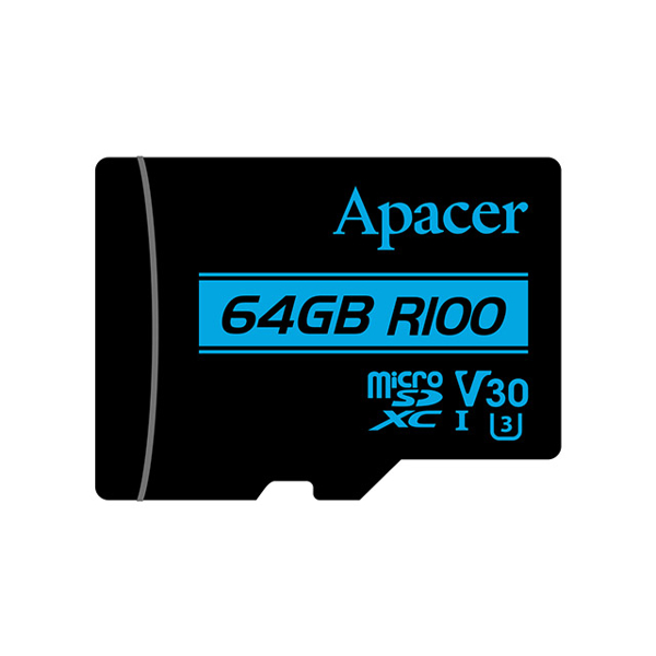 SD ბარათი Apacer 64GB microSDXC C10 UHS-I U3 SD