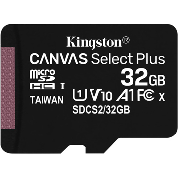 მეხსიერების ბარათი Kingston MicSD 32GB SDCS2/32GBSP (SINGLE PACK WO ADAPTER)