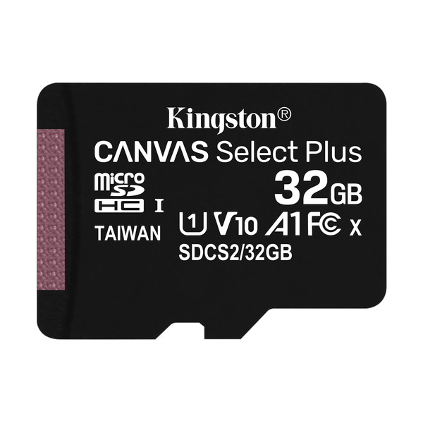 მეხსიერების ბარათი Kingston MicSD 32GB SDCS2/32GBSP (SINGLE PACK WO ADAPTER)