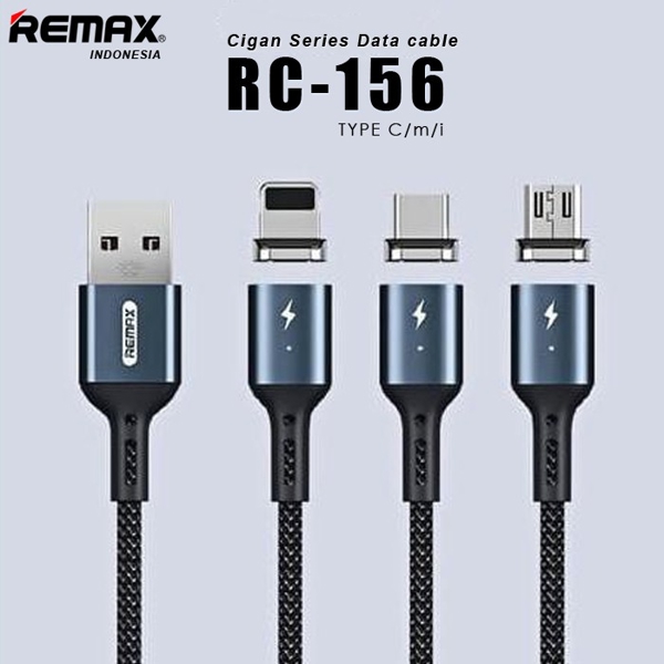 USB კაბელი REMAX Cigan Series 3.0A Powerful Magnet Connection Data Cable RC-156m micro 1M black