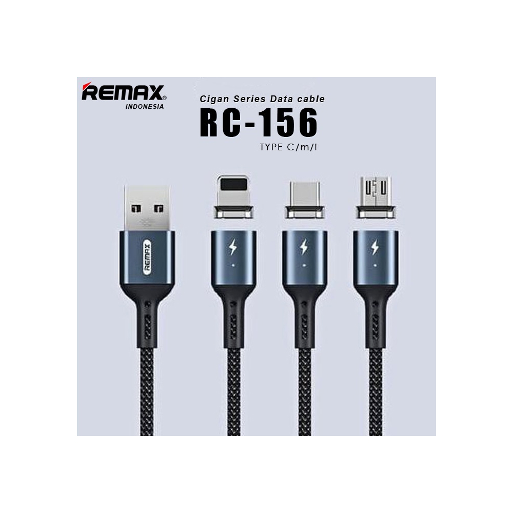 USB კაბელი REMAX Cigan Series 3.0A Powerful Magnet Connection Data Cable RC-156m micro 1M black