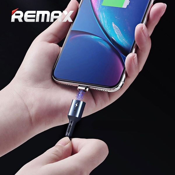 USB კაბელი REMAX Cigan Series 3.0A Powerful Magnet Connection Data Cable RC-156i lightning 1m black