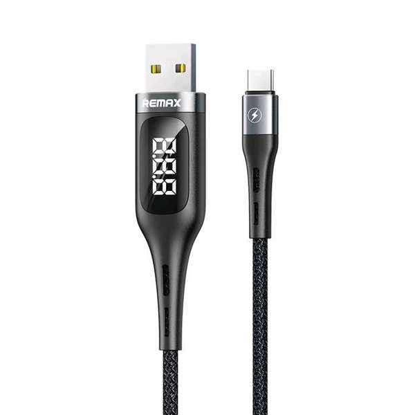 USB კაბელი REMAX Leader Smart Display 2.1A Data Cable RC-096a 1.2m Black