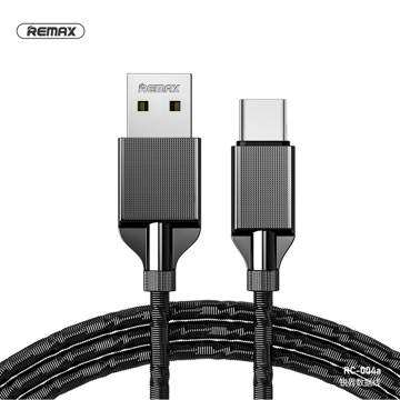 USB კაბელი REMAX Retac Series 2.4A Data Cable RC-004a Type-C 1M Black