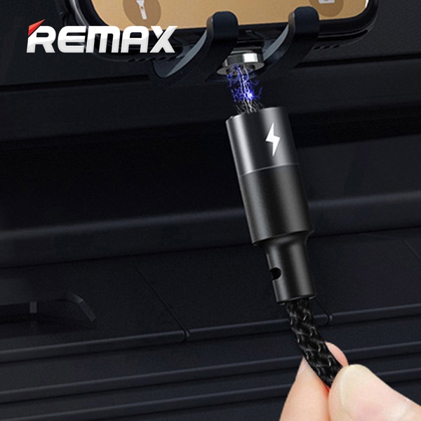 USB კაბელი REMAX Zigie Series Magnet Connection Data Cable RC-102a Type-C 1.2M Black