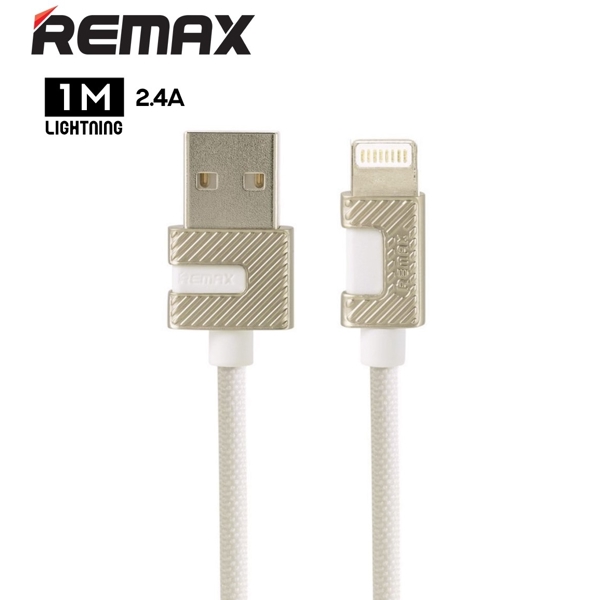 USB კაბელი Remax METAL DATA CABLE RC-089i Lightning 1m white