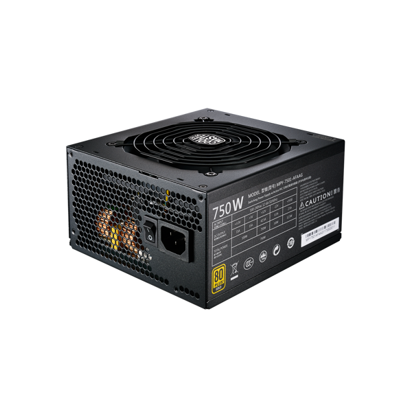 კვების ბლოკი Cooler Master MWE Gold 750W 12cm fan