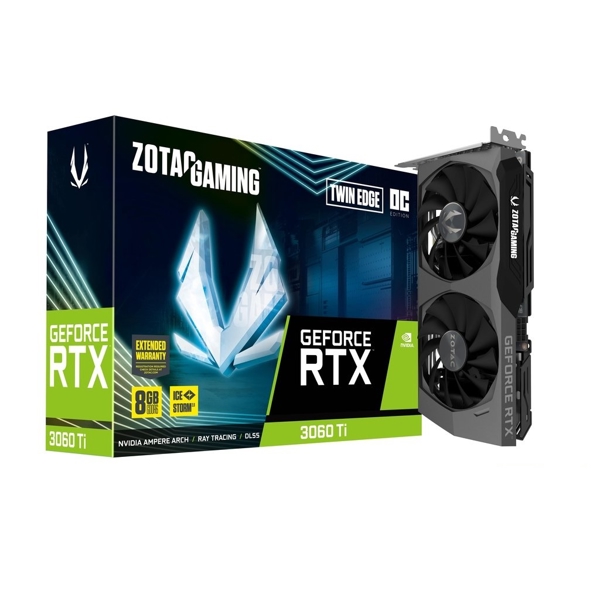 ვიდეო დაფა Zotac Gaming GeForce RTX 3060 Ti Twin Edge OC Black 8GB GDDR6 (ZT-A30610H-10M)