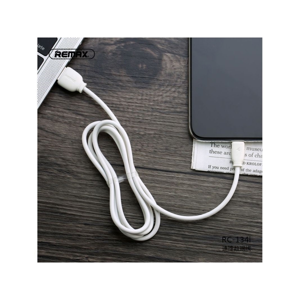 USB კაბელი REMAX Fast Charging Data Cable RC-134i 1m white