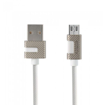 USB კაბელი Remax METAL DATA CABLE 2.4A RC-089m micro-USB 1m white