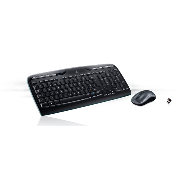 კლავიატურა Logitech MK330 Wireless Desktop US International Layout Black