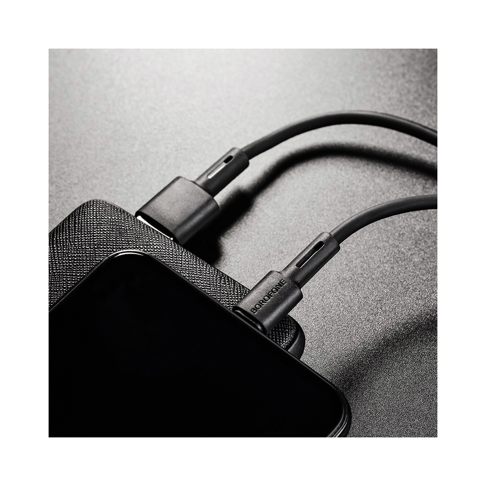 BOROFONE BX31 Soft silicone charging data cable for Lightning 1m Black