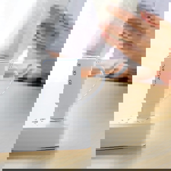 BOROFONE BA35A Brilliant dual port charger(Type-C)(EU) 1m White