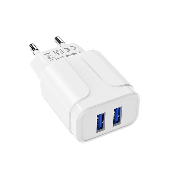 მობილურის დამტენი BOROFONE BA37A Speedy dual port charger set(Micro)(EU) 1m White