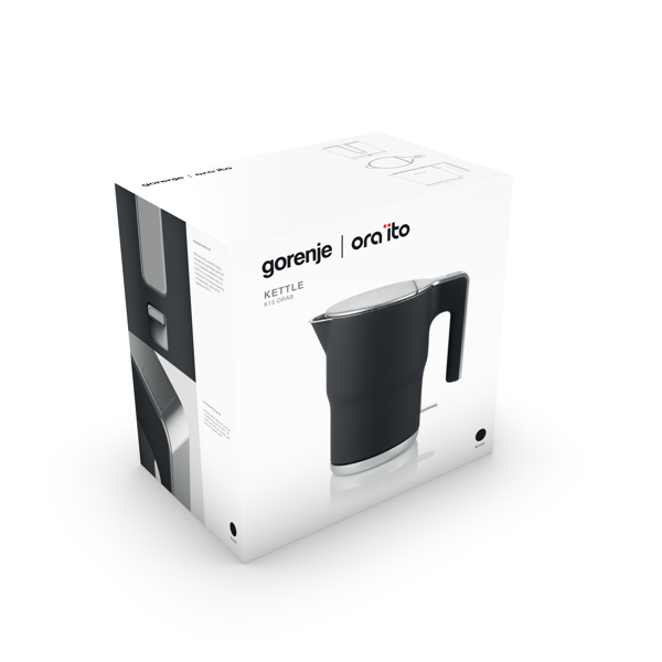 ელექტრო ჩაიდანი Gorenje K15ORAB, 2400W, 1.5L, Electric Kettle, Black