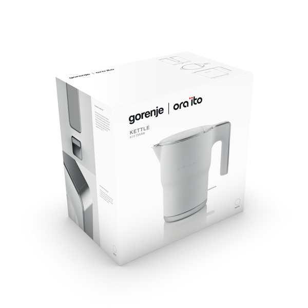 ელექტრო ჩაიდანი Gorenje Electric Kettle K15ORAW 1.5 L white