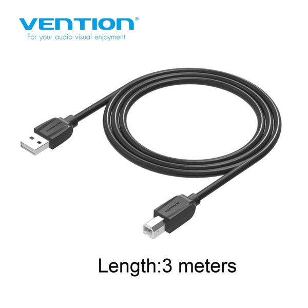 პრინტერის კაბელი Vention VAS-A59-B300 USB 2.0 A male to B male 3m Printer Cable