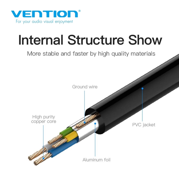 პრინტერის კაბელი Vention VAS-A59-B300 USB 2.0 A male to B male 3m Printer Cable