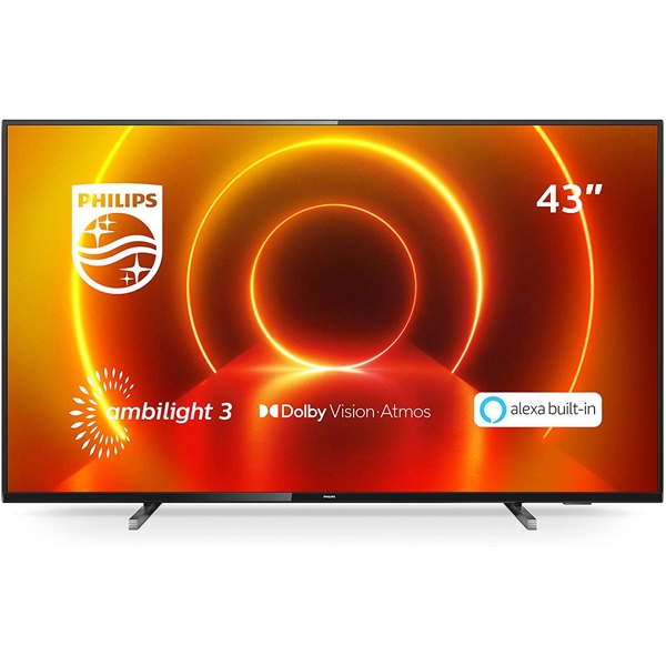 ტელევიზორი Philips 43' Ambilight3 / 1700 Hz  / UHD / P5 Perfect Picture Engine / DVB-T2/S2