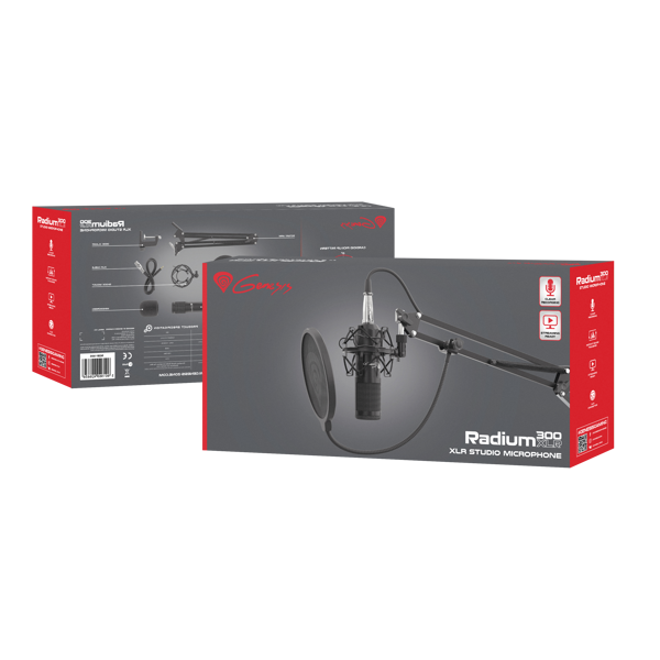 სტუდიო მიკროფონი GENESIS RADIUM 300 Microphone Studio XLR Arm Popfilter