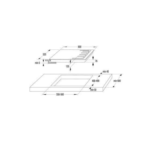 ქურის ზედაპირი Gorenje Hob G641MB 4pcs black