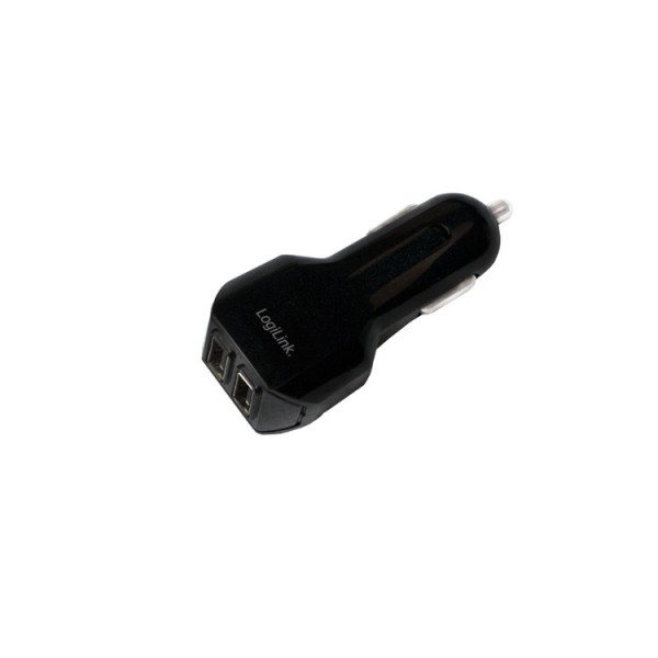 მანქანის დამტენი Logilink PA0101 USB Car Charger, 2 Port, 15,5W, black