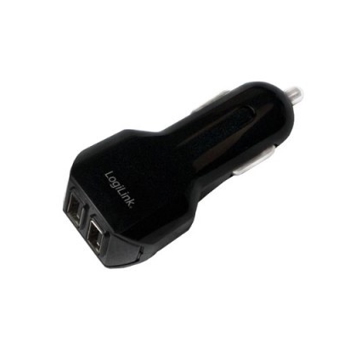 მანქანის დამტენი Logilink PA0102 USB Car Charger, 2 Port, 21W, black