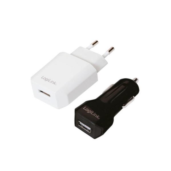 მანქანის დამტენი Logilink PA0109 USB Charger Set Car & AC