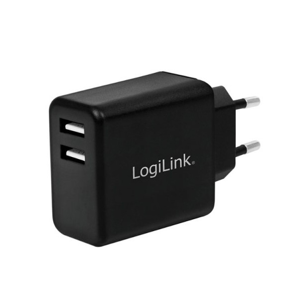 დამტენი Logilink PA0210 USB Wall Charger , 2port, 12W black