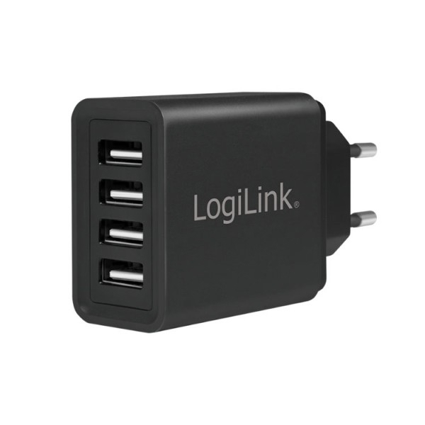 დამტენი Logilink PA0211 USB Wall Charger , 4port, 24W black