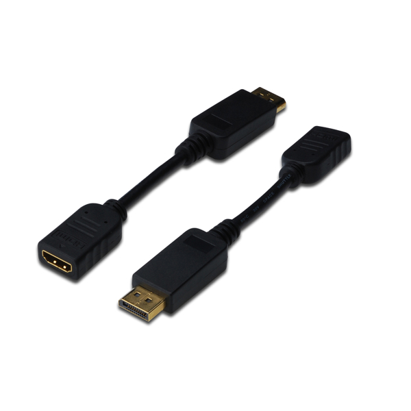 ადაპტერი DIGITUS DisplayPort adapter cable, DP - HDMI type A