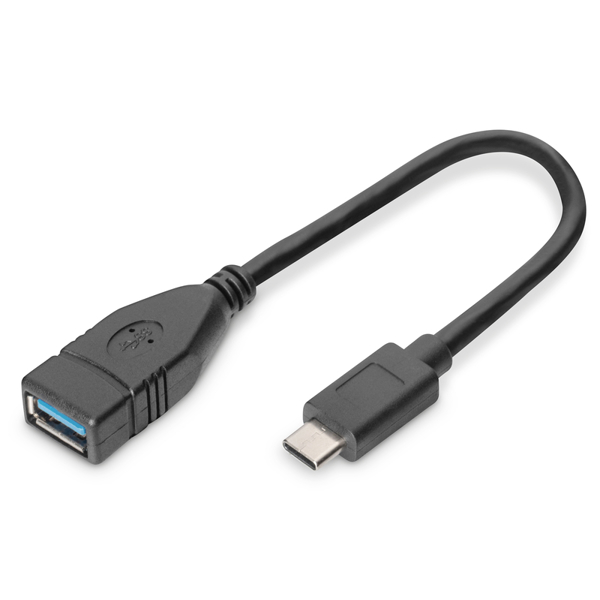 USB ადაპტერი DIGITUS USB Type-C adapter cable, OTG, type C - A