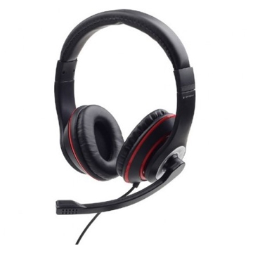 ყურსასმენი Gembird MHS-03-BKRD Stereo headset glossy black