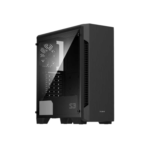 ქეისი Zalman Computer case S3, MidT, 2*USB2.0,1*USB3.0, 3*120mm