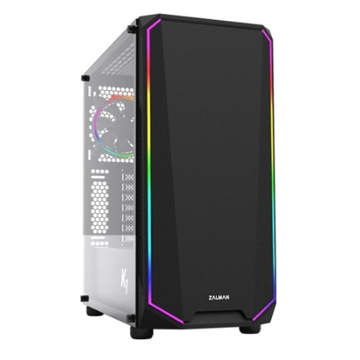 ქეისი Zalman Computer case K1 Rev.B, MidT, MidT,2*USB2.0,2*USB3.0, 1*120ARGB