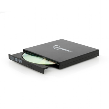 გარე დისკის წამკითხველი Gembird DVD-USB-02 External USB DVD Drive Black