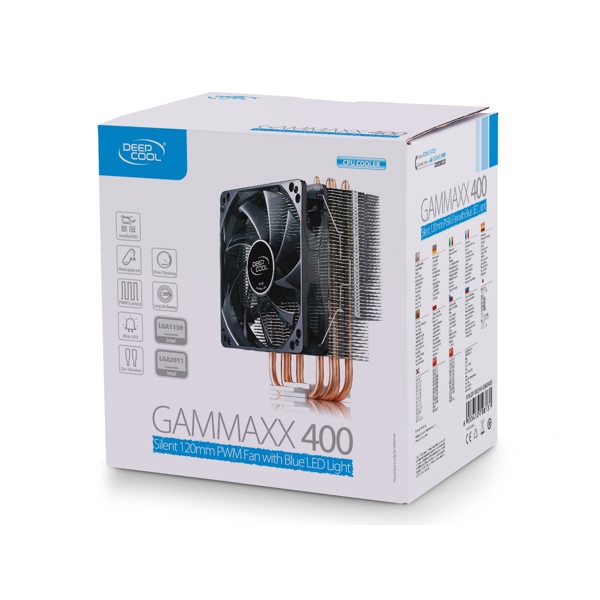  Deepcool GAMMAXX 400 V2 Blue, Universal CPU Cooler 130w, LGA1200, 1151, 1155, 1366, 775, FM1, AM2