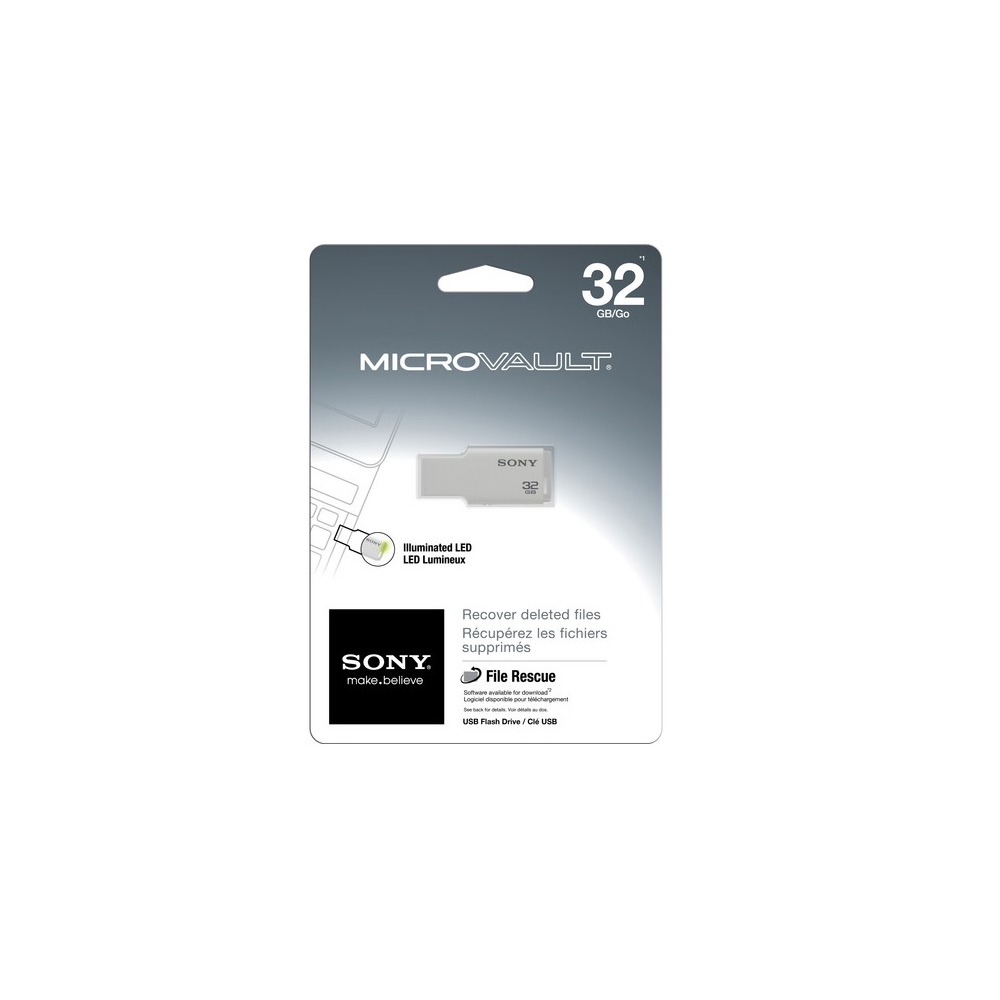 USB ფლეშ მეხსიერება Sony USM32GM, 32GB, USB 2.0, White