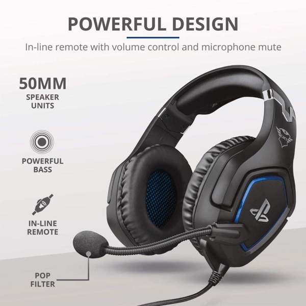 ყურსასმენი Trust GXT 488 FORZE PS4 / PC HEADSET BLACK