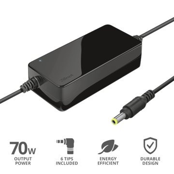 ნოუთბუქის დამტენი TRUST Primo 70W-19V Laptop Charger