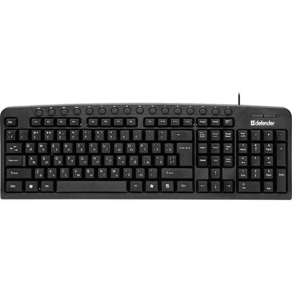 კლავიატურა Defender Focus HB-470 Wired keyboard Black