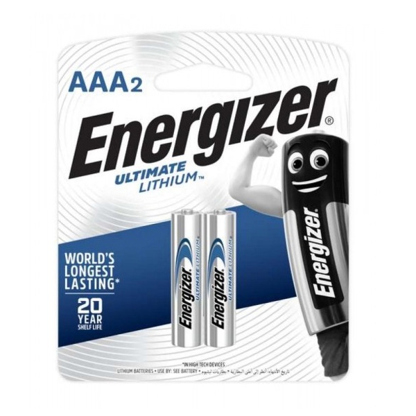 ელემენტი Energizer Ultimate AAA ლითიუმ ლემენტი, 2ც შეკვრა AAA-FSB2 (639170), 2629 